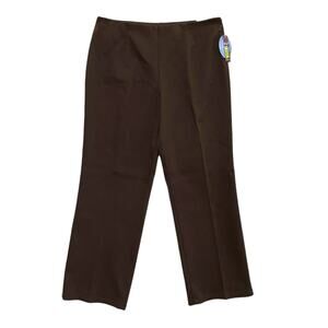 Westbound Women's Brown Regents Fit Side Zip Closure 28" Inseam Pants SZ 18S NWT
